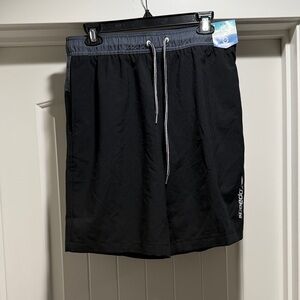 Speedo Black and Gray Swim Shorts